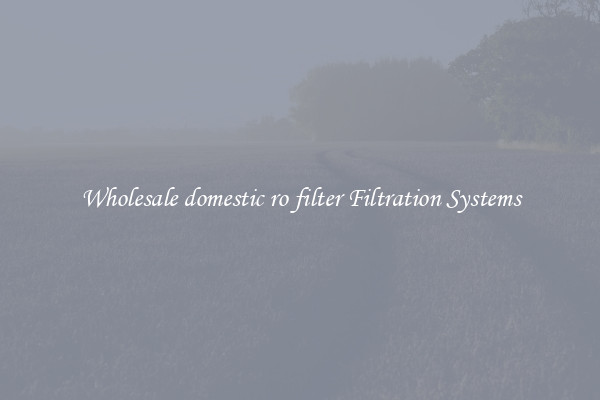 Wholesale domestic ro filter Filtration Systems