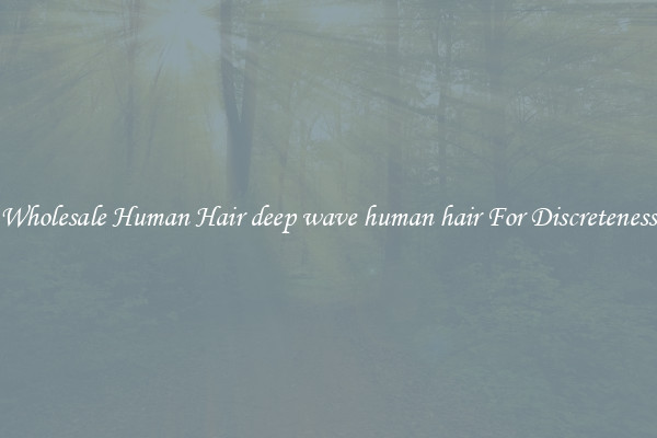 Wholesale Human Hair deep wave human hair For Discreteness