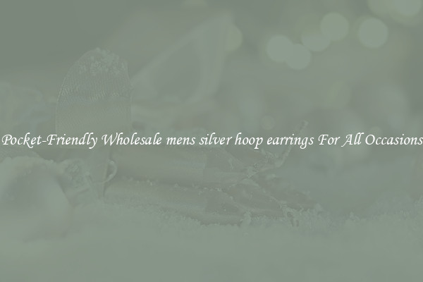 Pocket-Friendly Wholesale mens silver hoop earrings For All Occasions