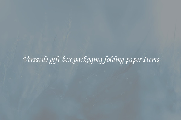 Versatile gift box packaging folding paper Items