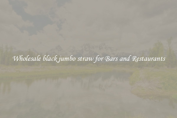 Wholesale black jumbo straw for Bars and Restaurants