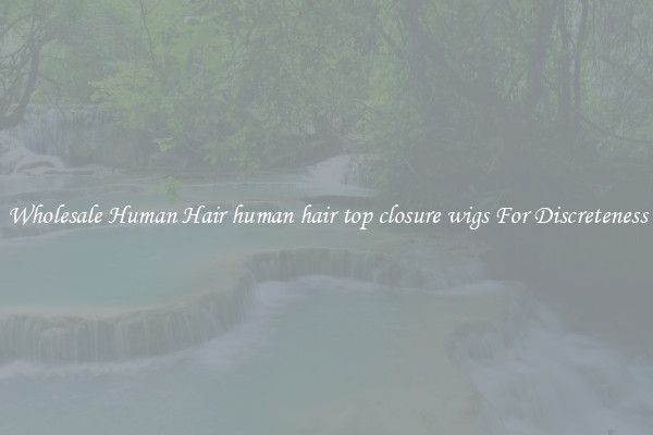 Wholesale Human Hair human hair top closure wigs For Discreteness