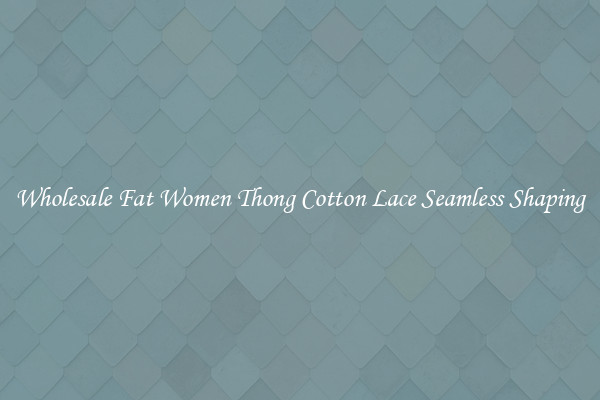 Wholesale Fat Women Thong Cotton Lace Seamless Shaping