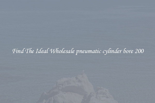 Find The Ideal Wholesale pneumatic cylinder bore 200